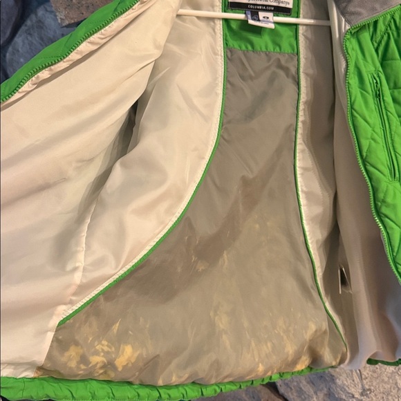Columbia Bright Green Quilted Core Interchange Jacket women’s small - Picture 6 of 7